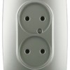 12-2107-15 ЭРА Розетка 2X2P 16A-250В IP20 12 перламутр