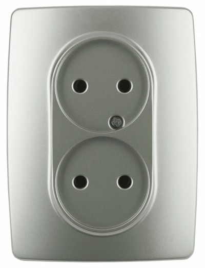 12-2107-15 ЭРА Розетка 2X2P 16A-250В IP20 12 перламутр