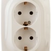 12-2116-02 ЭРА Розетка 2X2P+E Schuko 16A-250В IP20 винт 12 слоновая кость