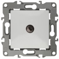 Розетка ТВ одиночная IP20 Эра12 белый