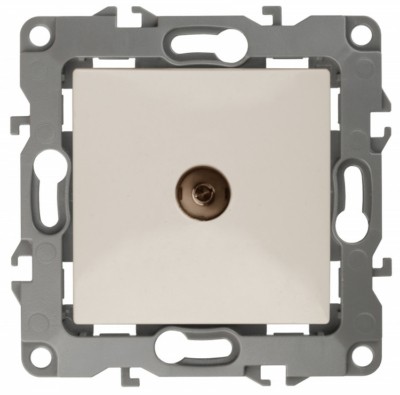 Розетка ТВ одиночная IP20 Эра12 слоновая кость