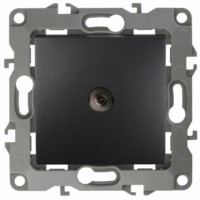 Розетка ТВ одиночная IP20 Эра12 антрацит