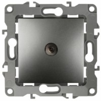 Розетка ТВ одиночная IP20 Эра12 графит