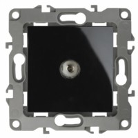 Розетка ТВ одиночная IP20 Эра12 чёрный