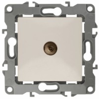 Розетка ТВ проходная IP20 Эра12 слоновая кость