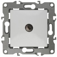 Розетка ТВ проходная IP20 Эра12 белый