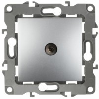Розетка ТВ проходная IP20 Эра12 алюминий