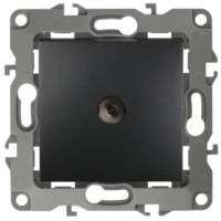 Розетка ТВ проходная IP20 Эра12 антрацит