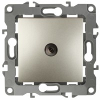 Розетка ТВ проходная IP20 Эра12 шампань