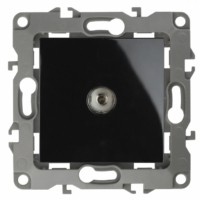 Розетка ТВ проходная IP20 Эра12 чёрный