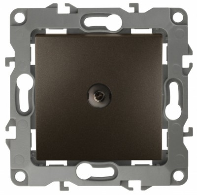 Розетка ТВ проходная IP20 Эра12 бронза