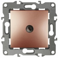 Розетка ТВ проходная IP20 Эра12медь