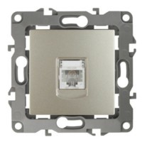 Розетка ТФ RJ11 IP20 12 шампань