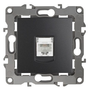 Розетка ТФ RJ11 IP20 12 антрацит