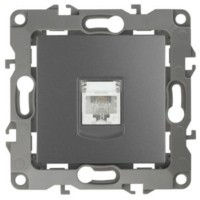 Розетка ТФ RJ11 IP20 12 графит