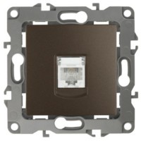 Розетка ТФ RJ11 IP20 12 бронза
