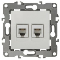 Розетка ТФ двойная 2XRJ11 IP20 12 белый
