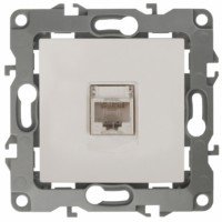 12-3107-02 ЭРА Розетка информационная RJ45 IP20 12 слоновая кость