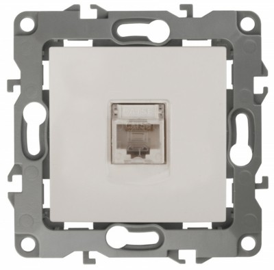 12-3107-02 ЭРА Розетка информационная RJ45 IP20 12 слоновая кость