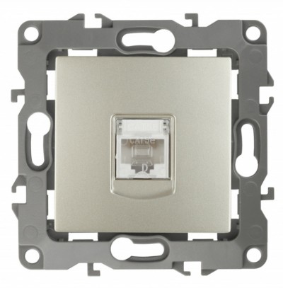12-3107-04 ЭРА Розетка информационная RJ45 IP20 12 шампань