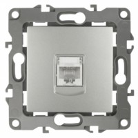 12-3107-03 ЭРА Розетка информационная RJ45 IP20 12 алюминий