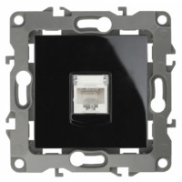 12-3107-06 ЭРА Розетка информационная RJ45 IP20 12 чёрный