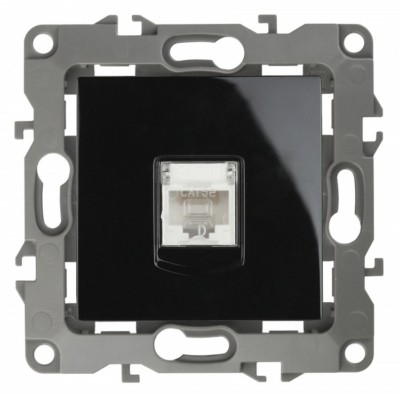 12-3107-06 ЭРА Розетка информационная RJ45 IP20 12 чёрный