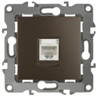12-3107-13 ЭРА Розетка информационная RJ45 IP20 12 бронза