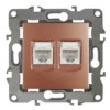 12-3108-14 ЭРА Розетка информационная двойная 2XRJ45 IP20 12 медь