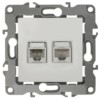 12-3109-01 ЭРА Розетка комбинированная RJ45+RJ11 IP20 12 белый