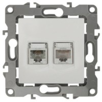 12-3109-01 ЭРА Розетка комбинированная RJ45+RJ11 IP20 12 белый