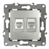 12-3109-03 ЭРА Розетка комбинированная RJ45+RJ11 IP20 12 алюминий