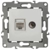 Розетка комбинированная RJ45+ТВ IP20 12 белый