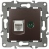 Розетка комбинированная RJ45+ТВ IP20 12 бронза