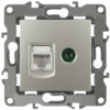 Розетка комбинированная RJ45+ТВ IP20 12 перламутр