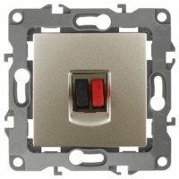 12-3111-04 ЭРА Розетка аудио IP20 12 шампань