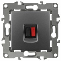 12-3111-12 ЭРА Розетка аудио IP20 12 графит
