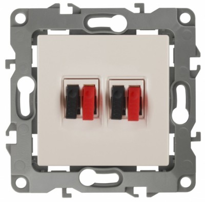12-3112-02 ЭРА Розетка аудио двойная IP20 12 слоновая кость