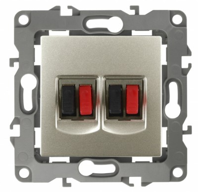 12-3112-04 ЭРА Розетка аудио двойная IP20 12 шампань