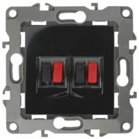 12-3112-06 ЭРА Розетка аудио двойная IP20 12 чёрный