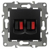 12-3112-05 ЭРА Розетка аудио двойная IP20 12 антрацит