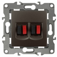 12-3112-13 ЭРА Розетка аудио двойная IP20 12 бронза