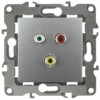 12-3113-03 ЭРА Розетка RCA IP20 12 алюминий