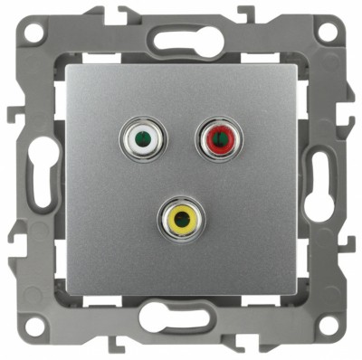 12-3113-03 ЭРА Розетка RCA IP20 12 алюминий
