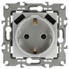 12-4109-03 ЭРА Розетка 2P+E 16A-250В штор. с 2xUSB 5В-3А 12 алюминий