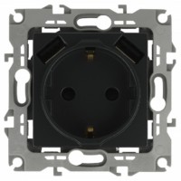 12-4109-05 ЭРА Розетка 2P+E 16A-250В штор. с 2xUSB 5В-3А 12 антрацит