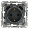 12-4109-12 ЭРА Розетка 2P+E 16A-250В штор. с 2xUSB 5В-3А 12 графит