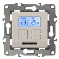 12-4111-02 ЭРА Терморегулятор универс. 230В-Imax16А, IP20, Эра12, слоновая кость