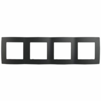 12-5004-05 ЭРА Рамка на 4 поста, Эра12, антрацит