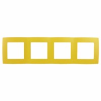 12-5004-21 ЭРА Рамка на 4 поста, Эра12, жёлтый